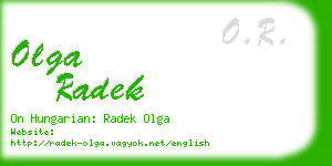 olga radek business card